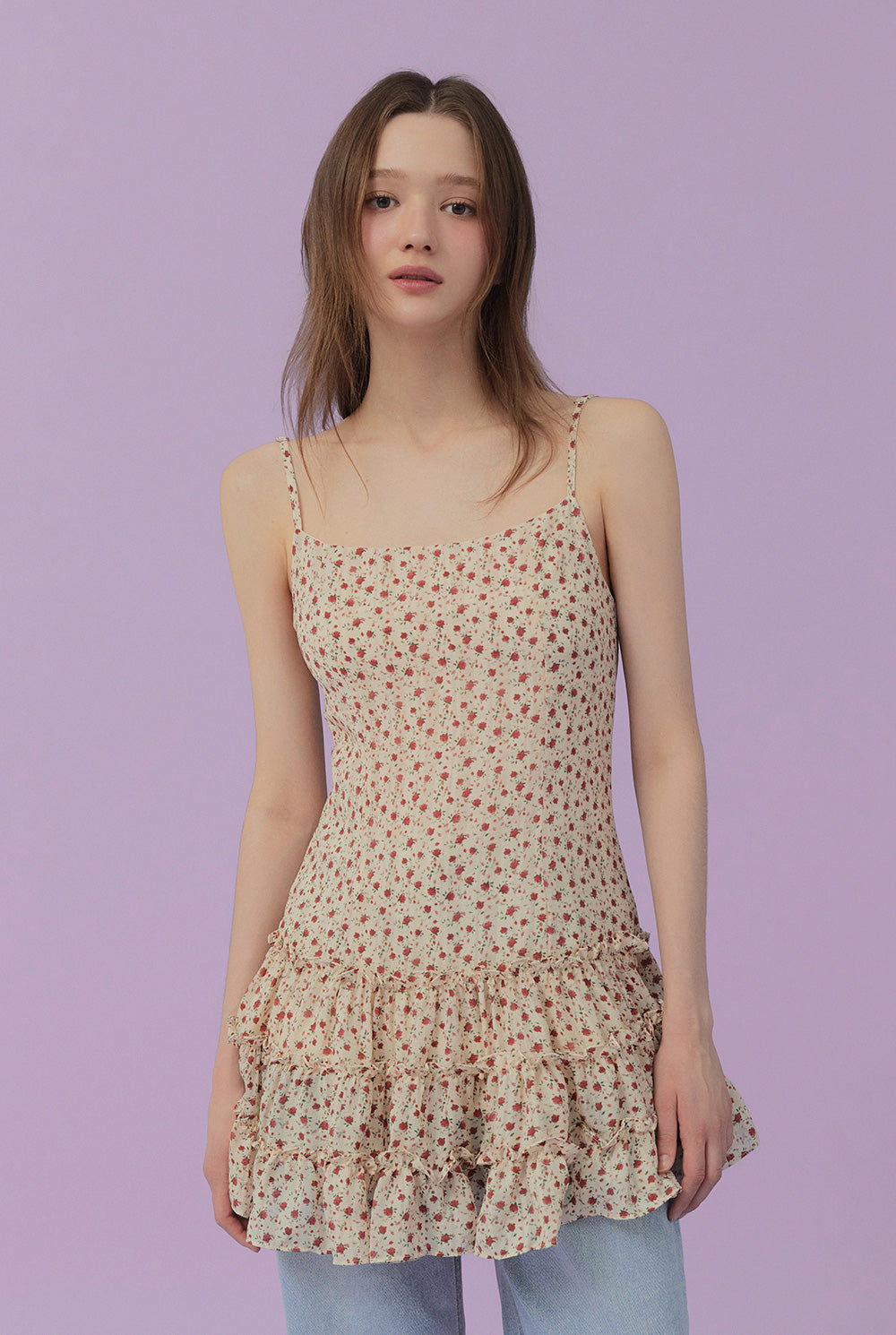 Ldoor Ruffle Mini Dress