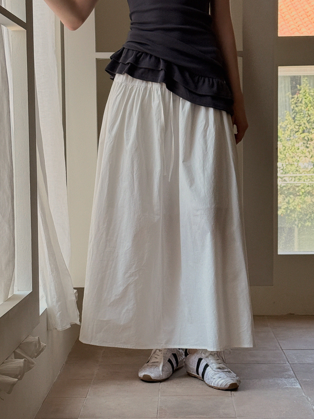 All-New Strap Long Skirt