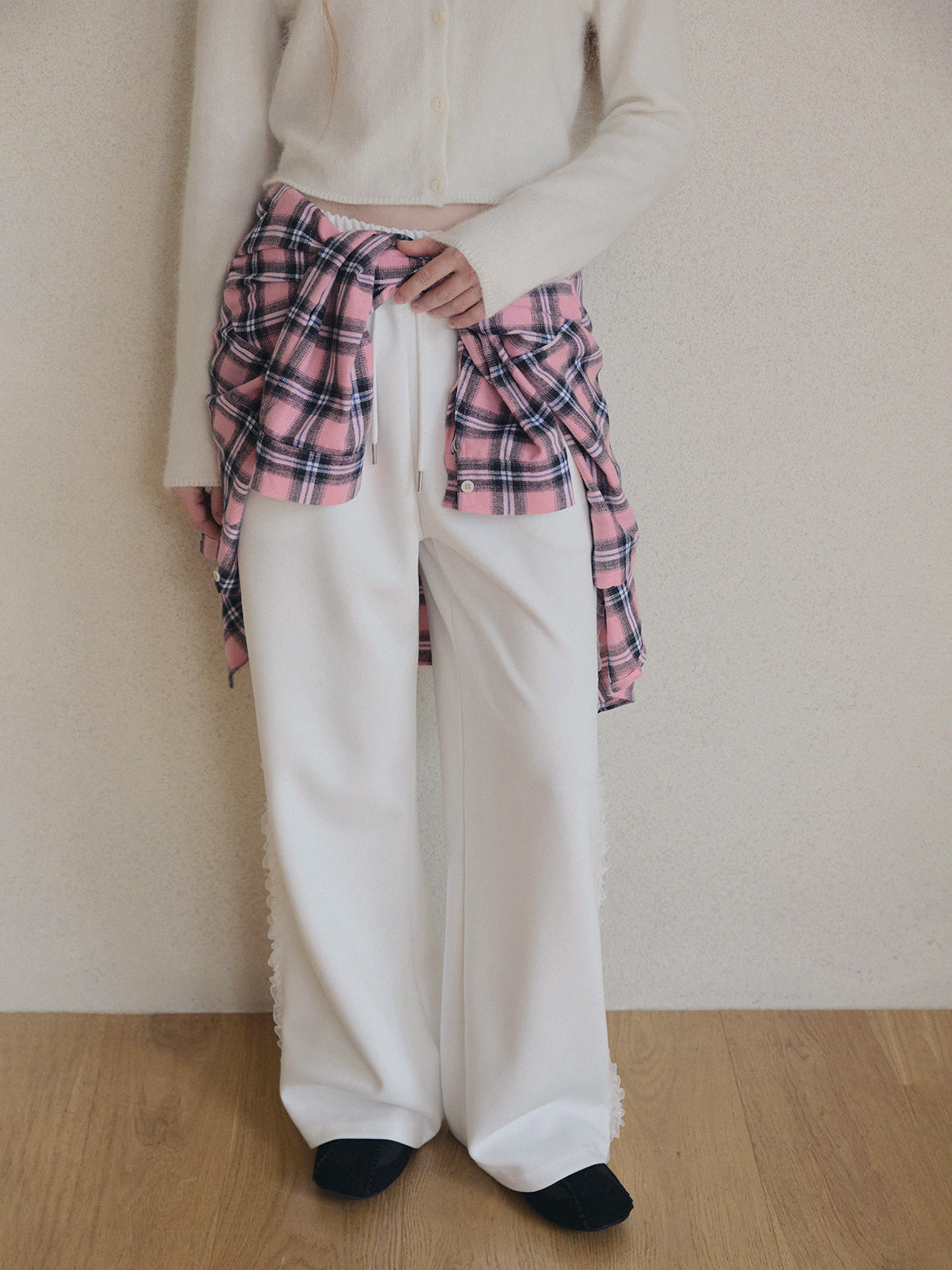 Polsen Lace Track Banding Long Pants