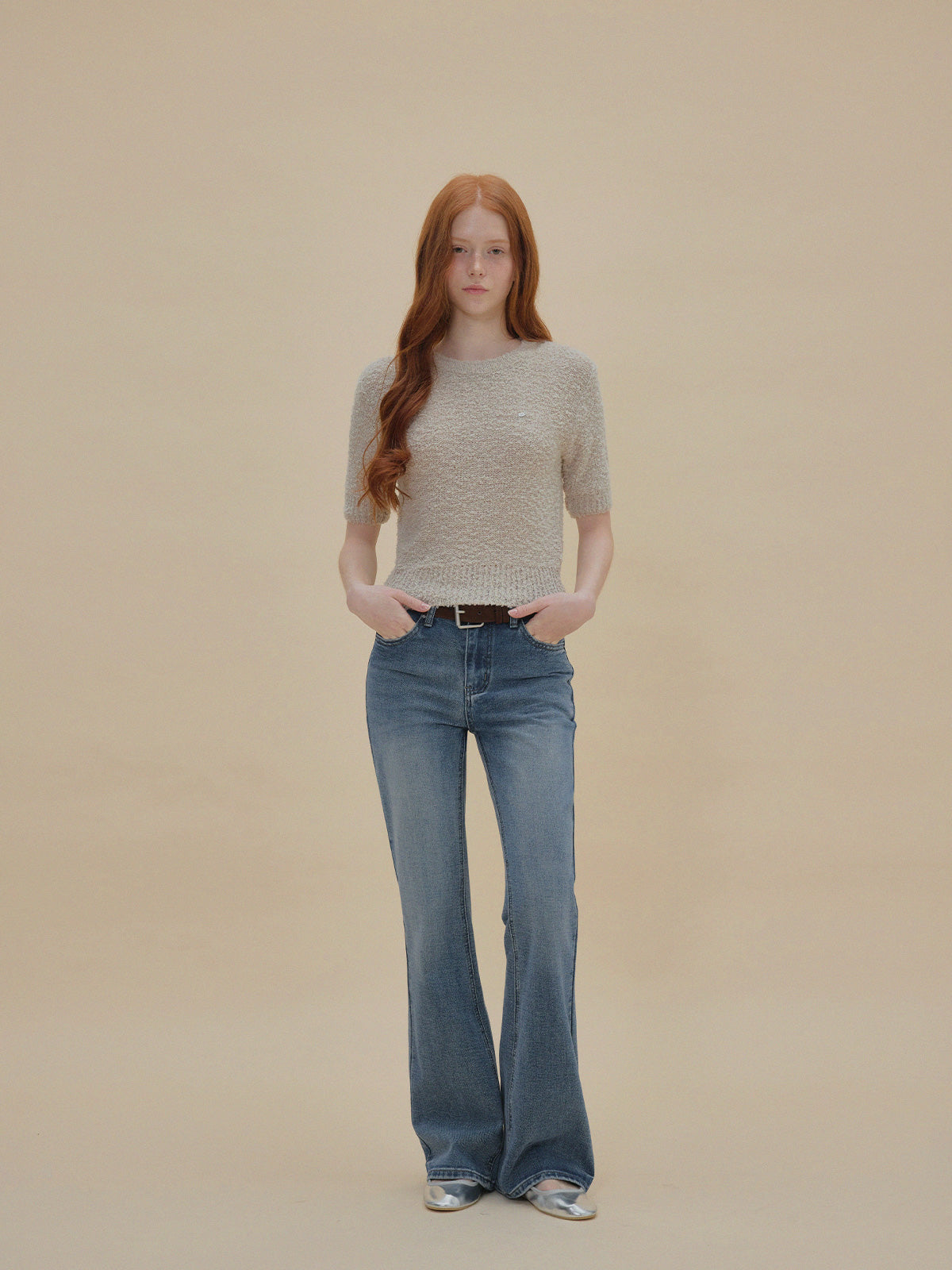 Orit Bouclé Short Sleeve Knit