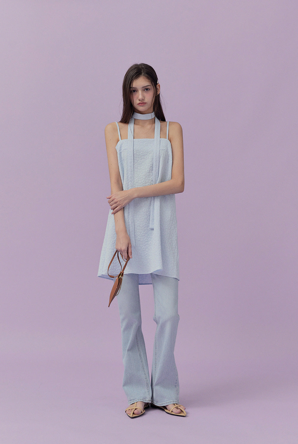 Muen Tie Set Bustier One-piece