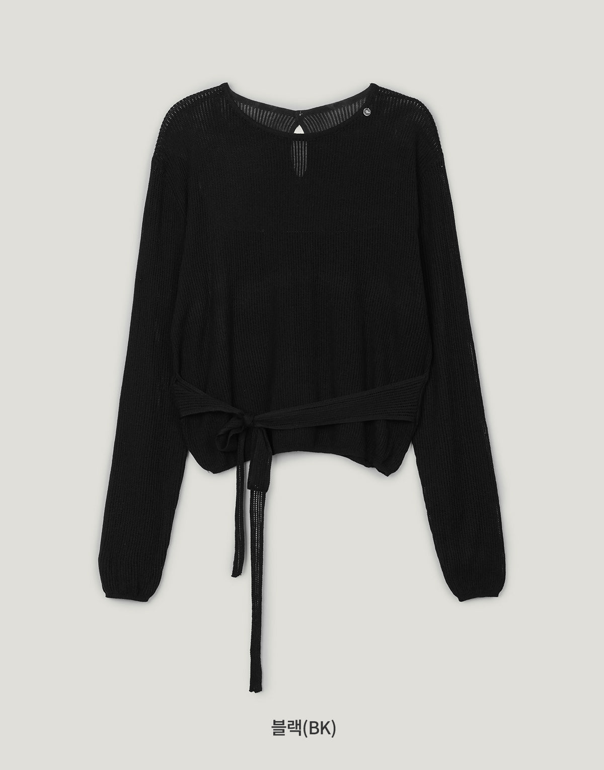 Tuna eyelet strap long-sleeve knit