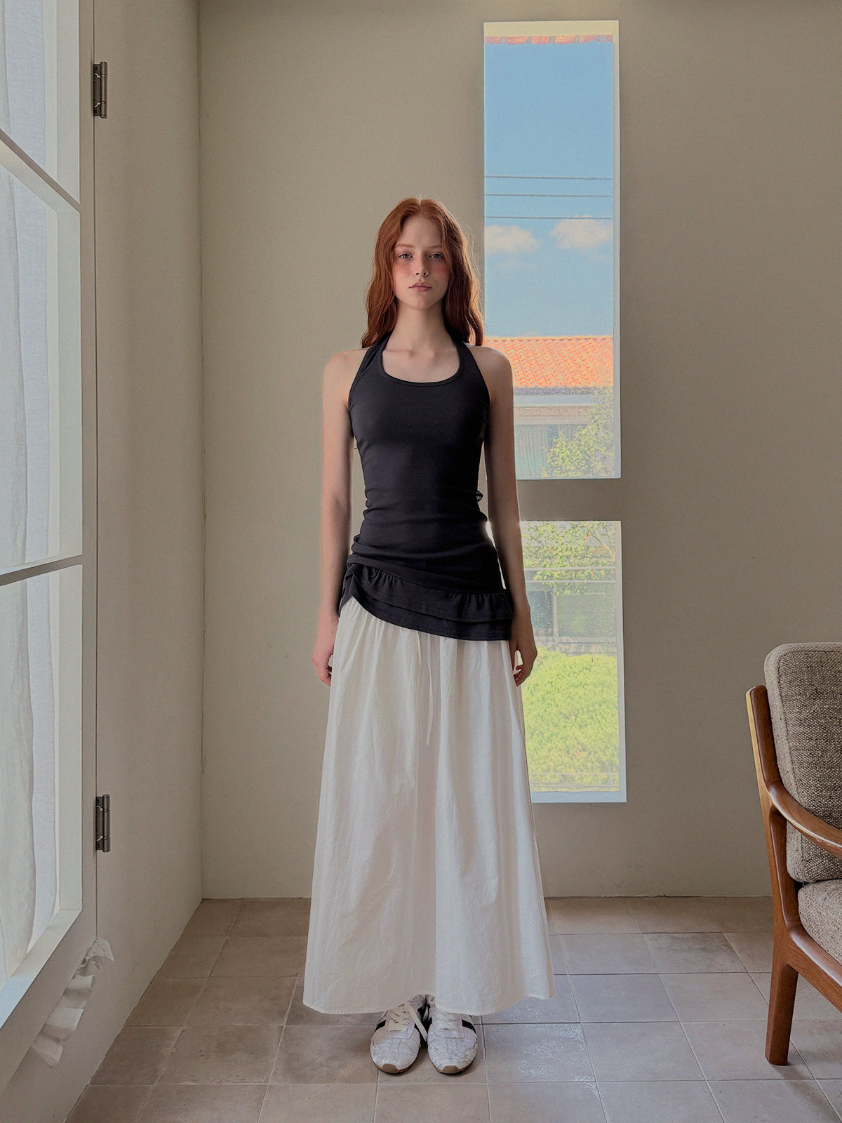 All-New Strap Long Skirt