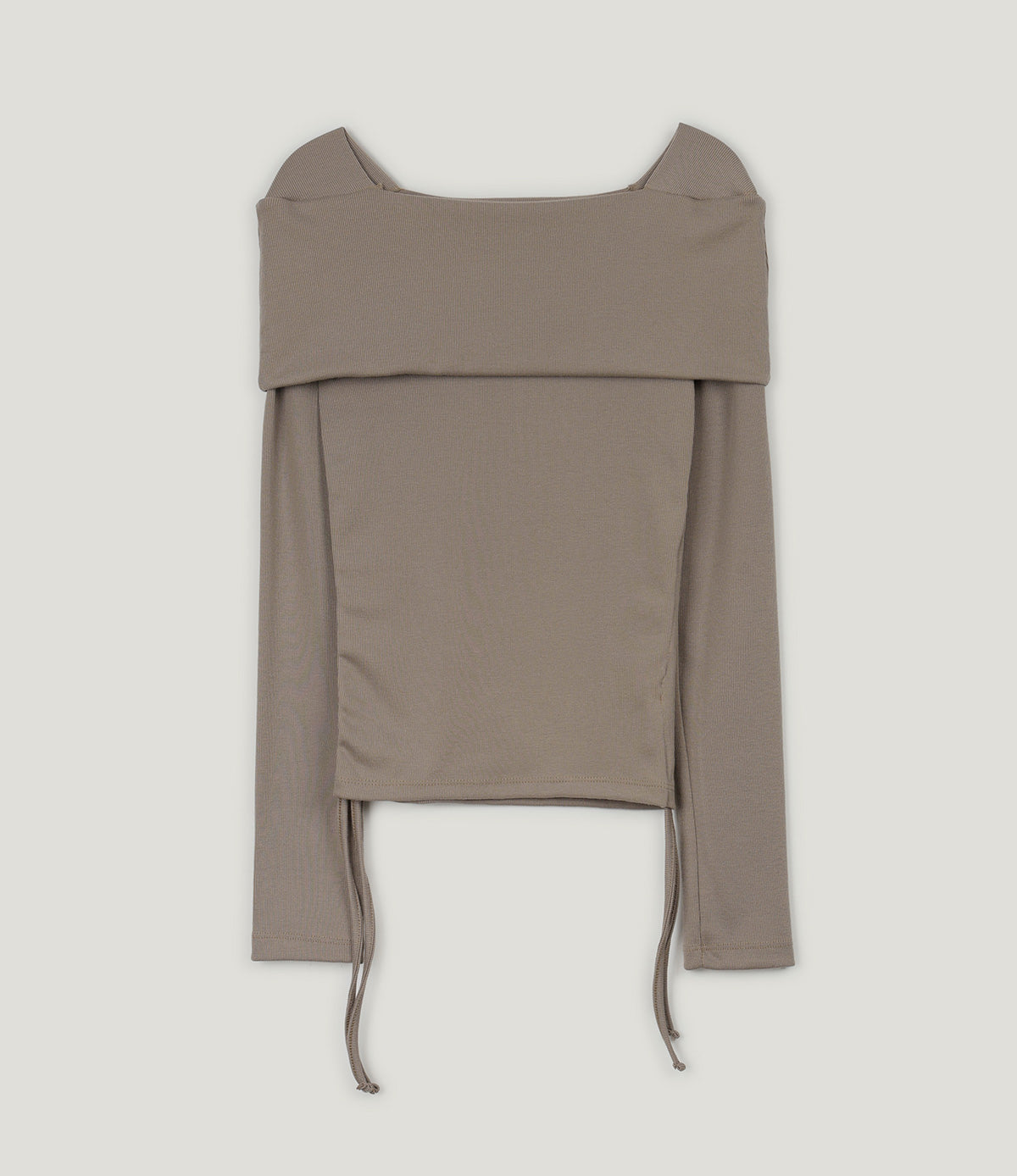 Dwin 2-Way Drape Strap Long Sleeve Tee