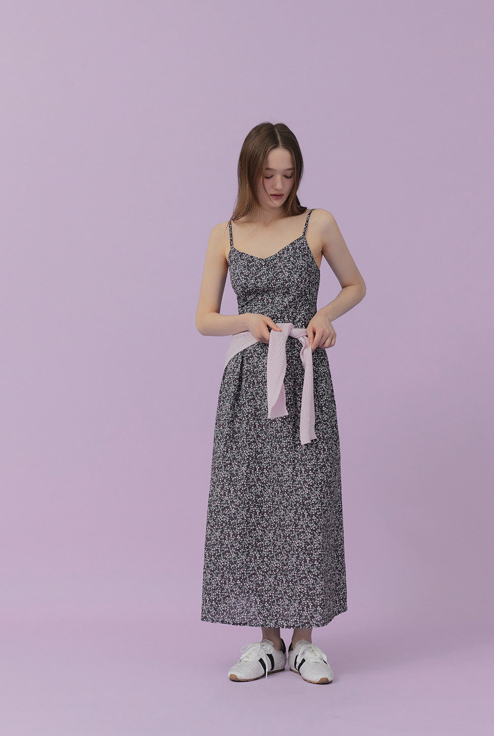 Hayden Floral Long Dress (Shawl Cardigan Set)