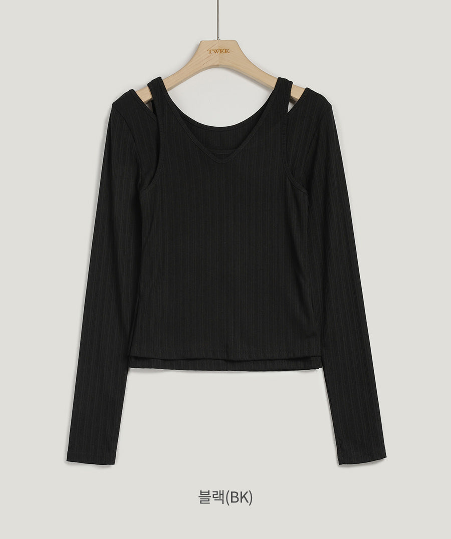 Durn Cut-Out Layered T-Shirt