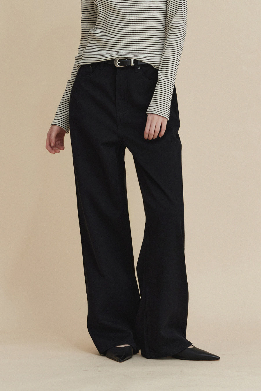 Rough Straight Cotton Pants