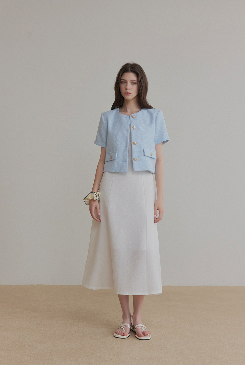 Hermi Tweed Short Sleeve Jacket