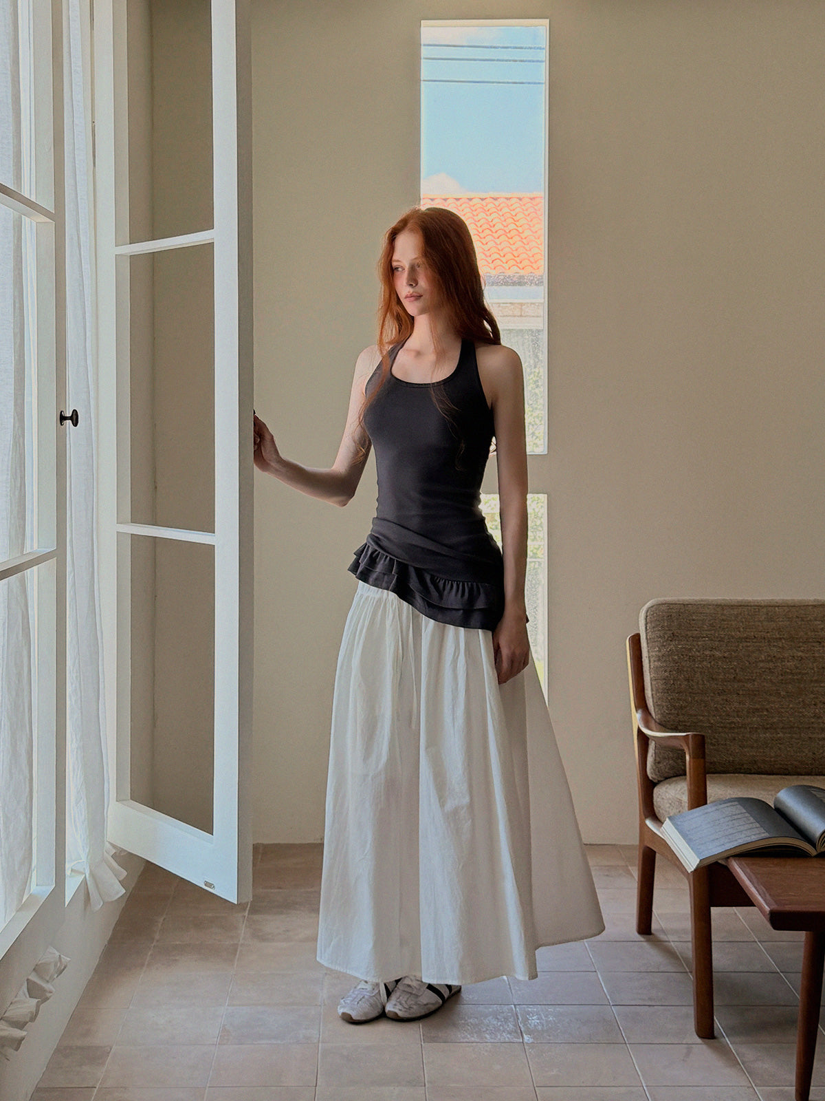 All-New Strap Long Skirt