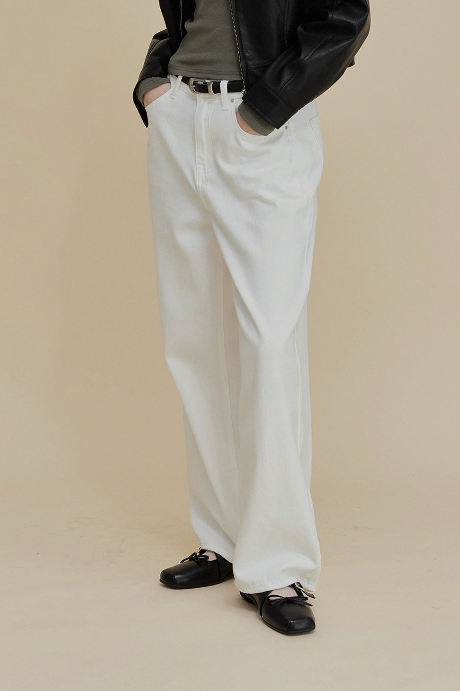Rough Straight Cotton Pants