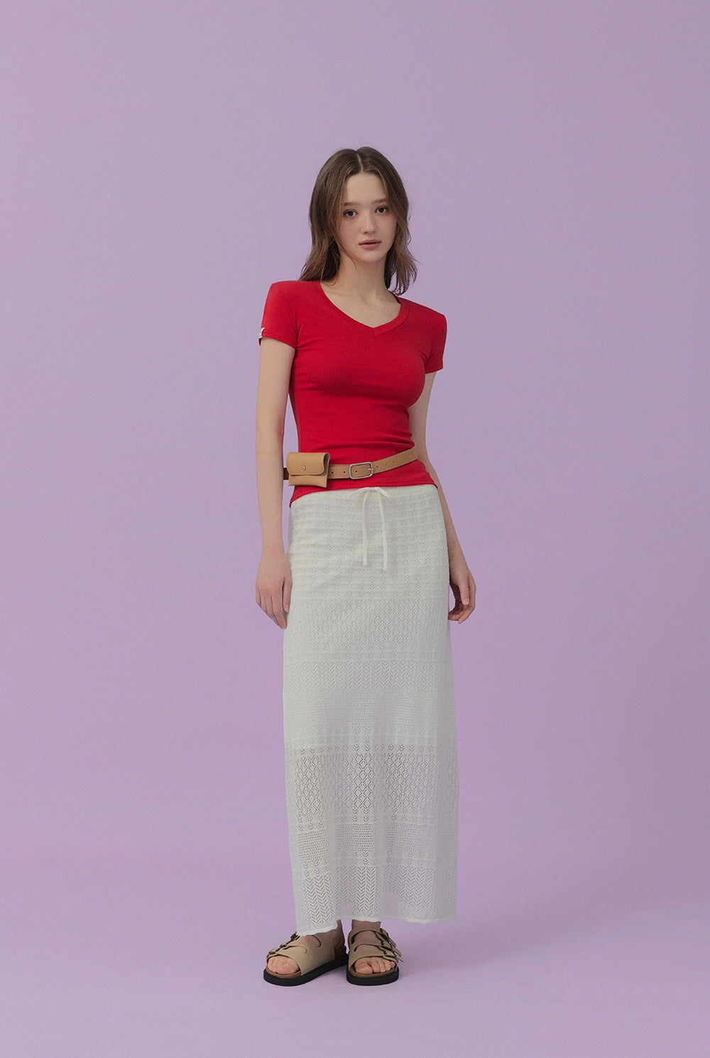 Pad V-Neck Short Sleeve T-Shirt