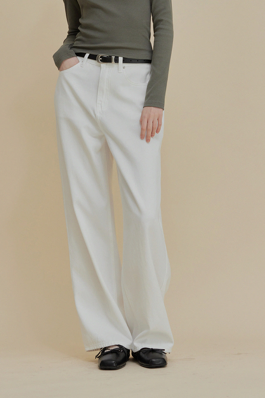 Rough Straight Cotton Pants