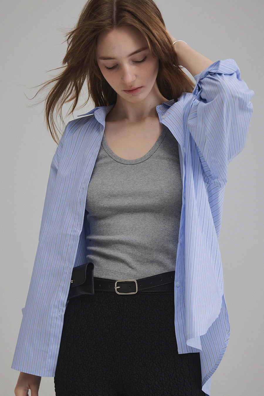 Powen Stripe Overfit Shirt