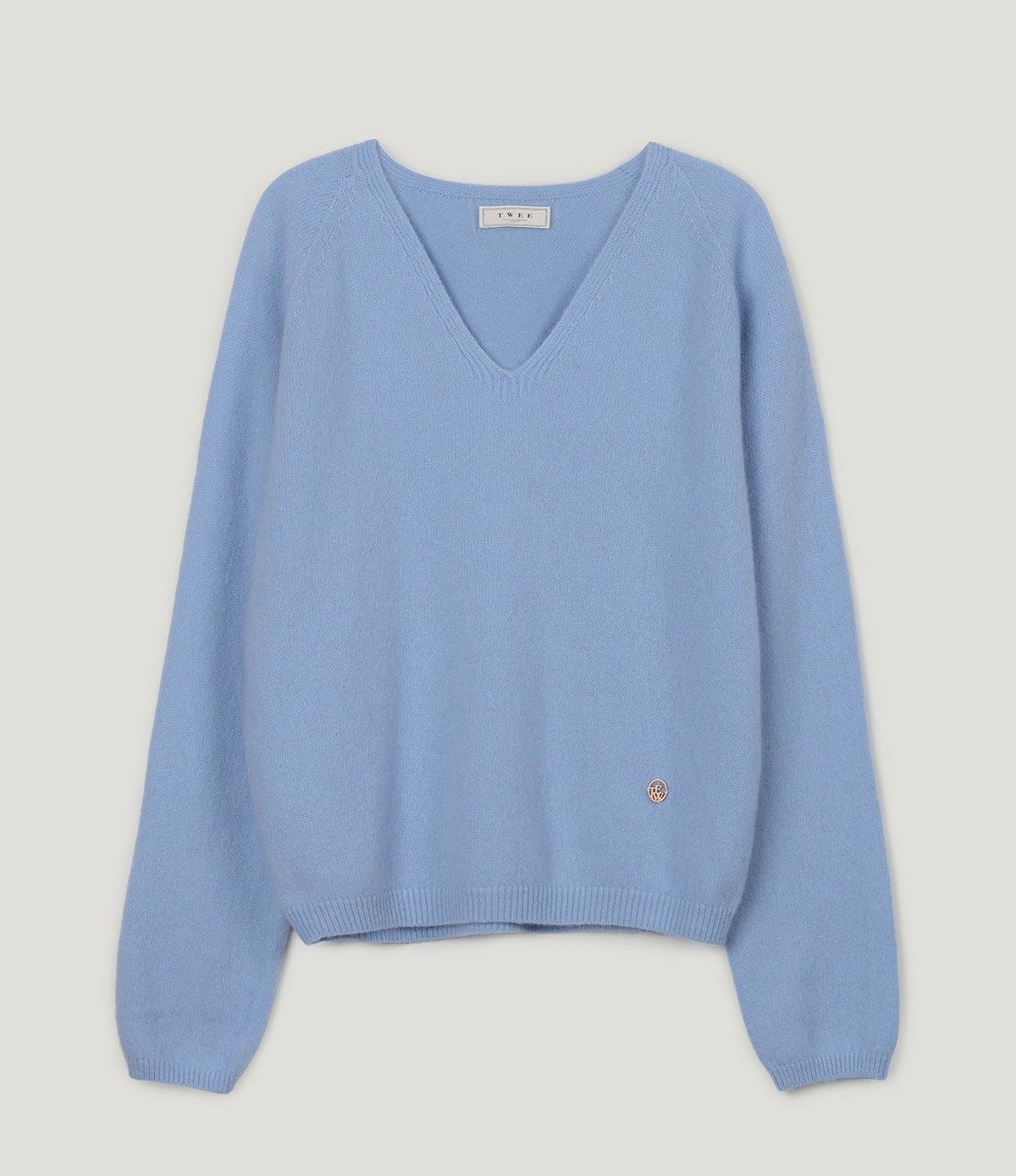 Longc Wool Pastel V-Neck Long-Sleeve Knit