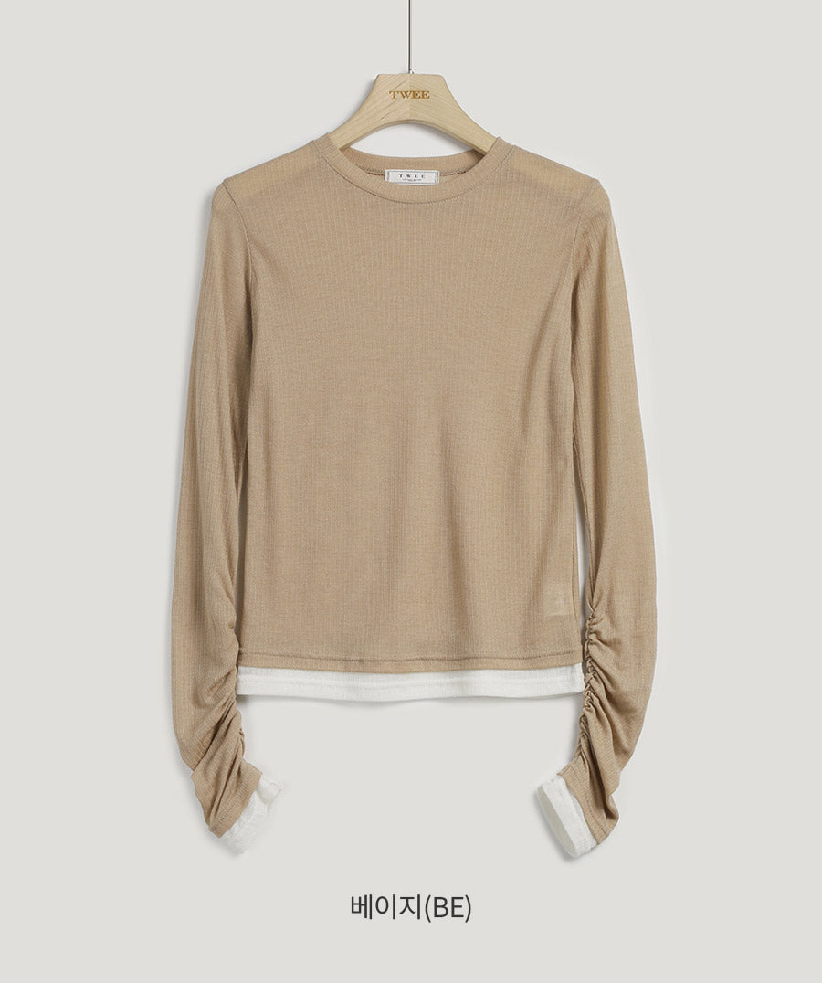 Lunia See-Through Round Color-Block T-Shirt