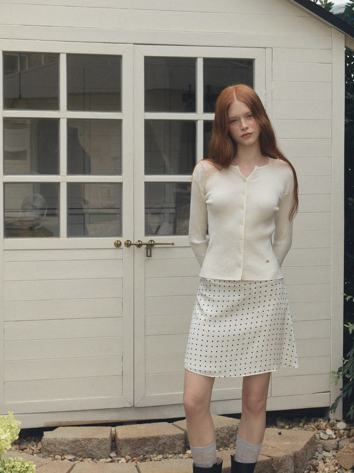 Juvied Button Ribbed Cardigan