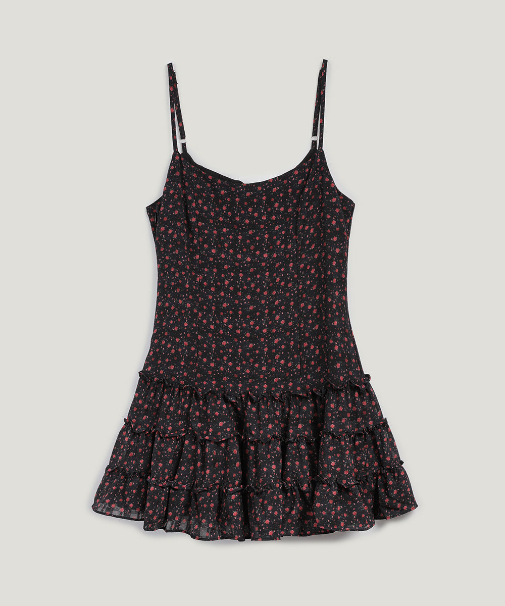 Ldoor Ruffle Mini Dress