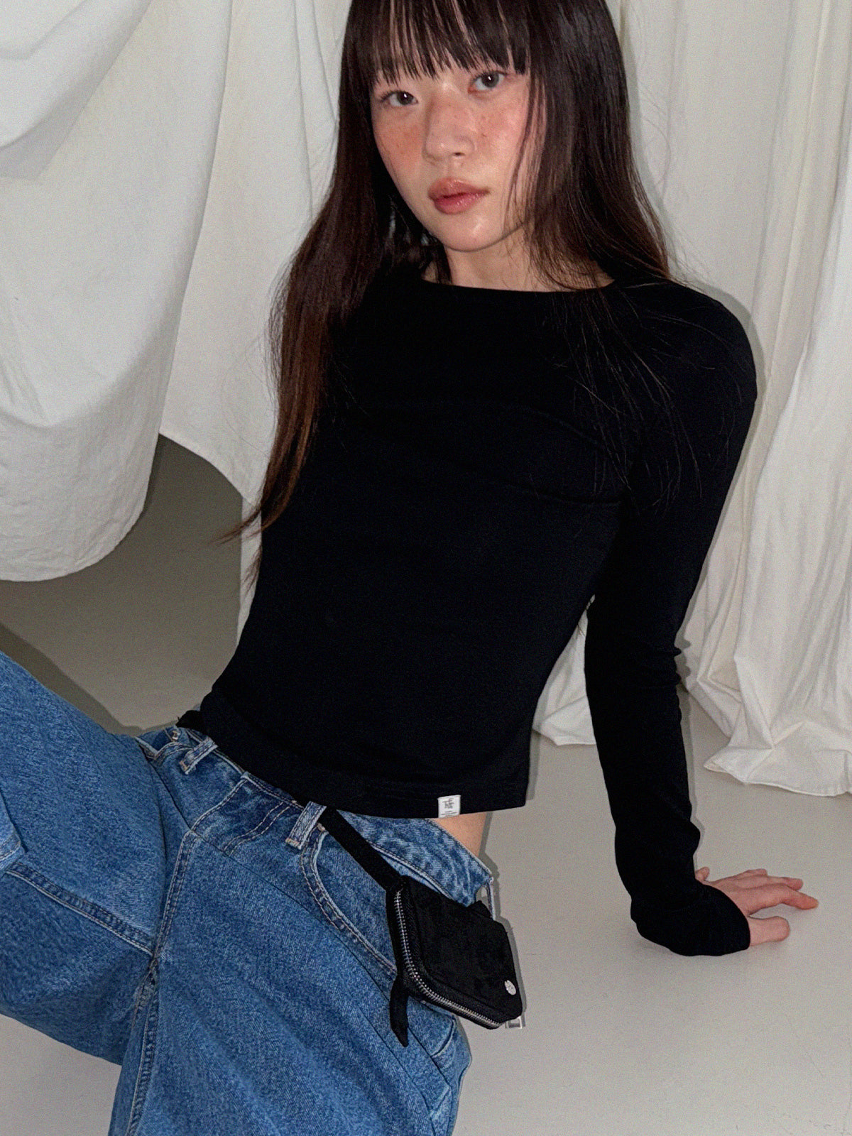 Steel round-neck long-sleeve T-shirt