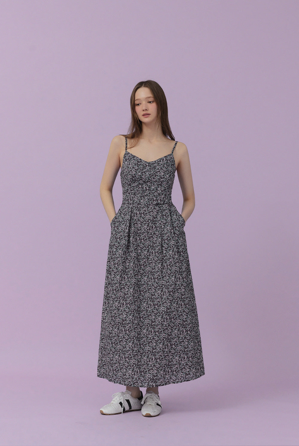Hayden Floral Long Dress (Shawl Cardigan Set)