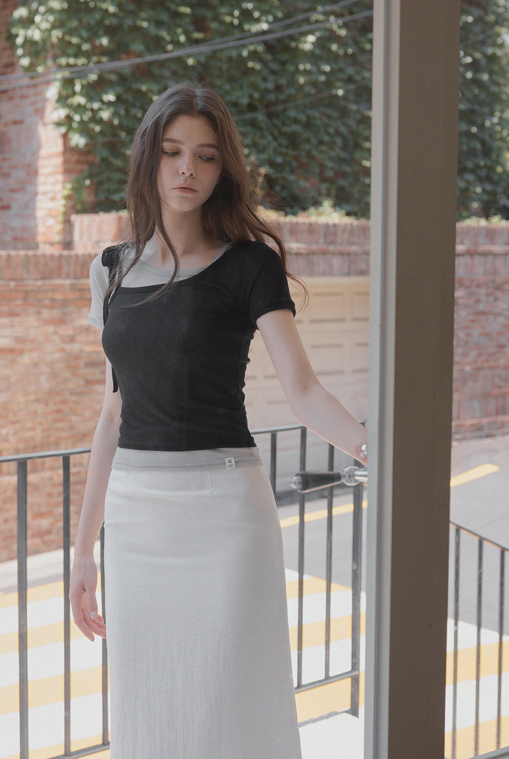 Winb Colorblock Layered Short Sleeve T-Shirt
