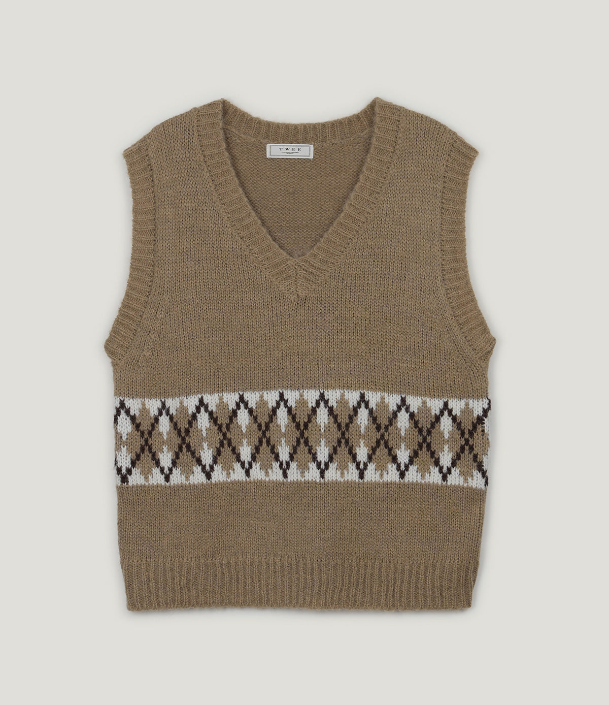 Senit Argyle Knit Vest