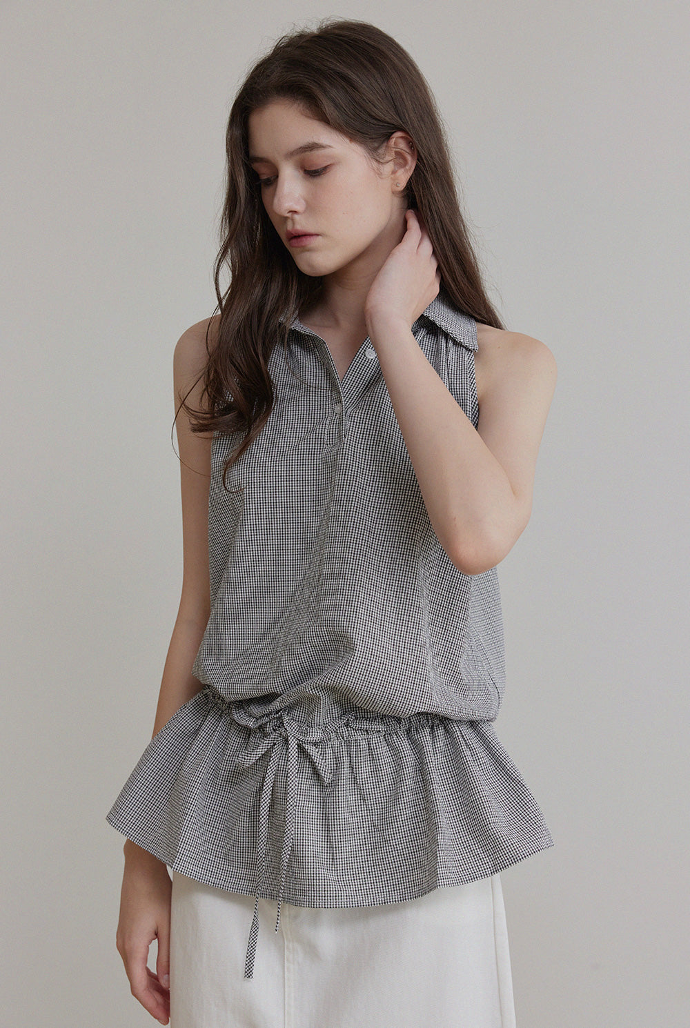 Emkin Collar Flare Blouse