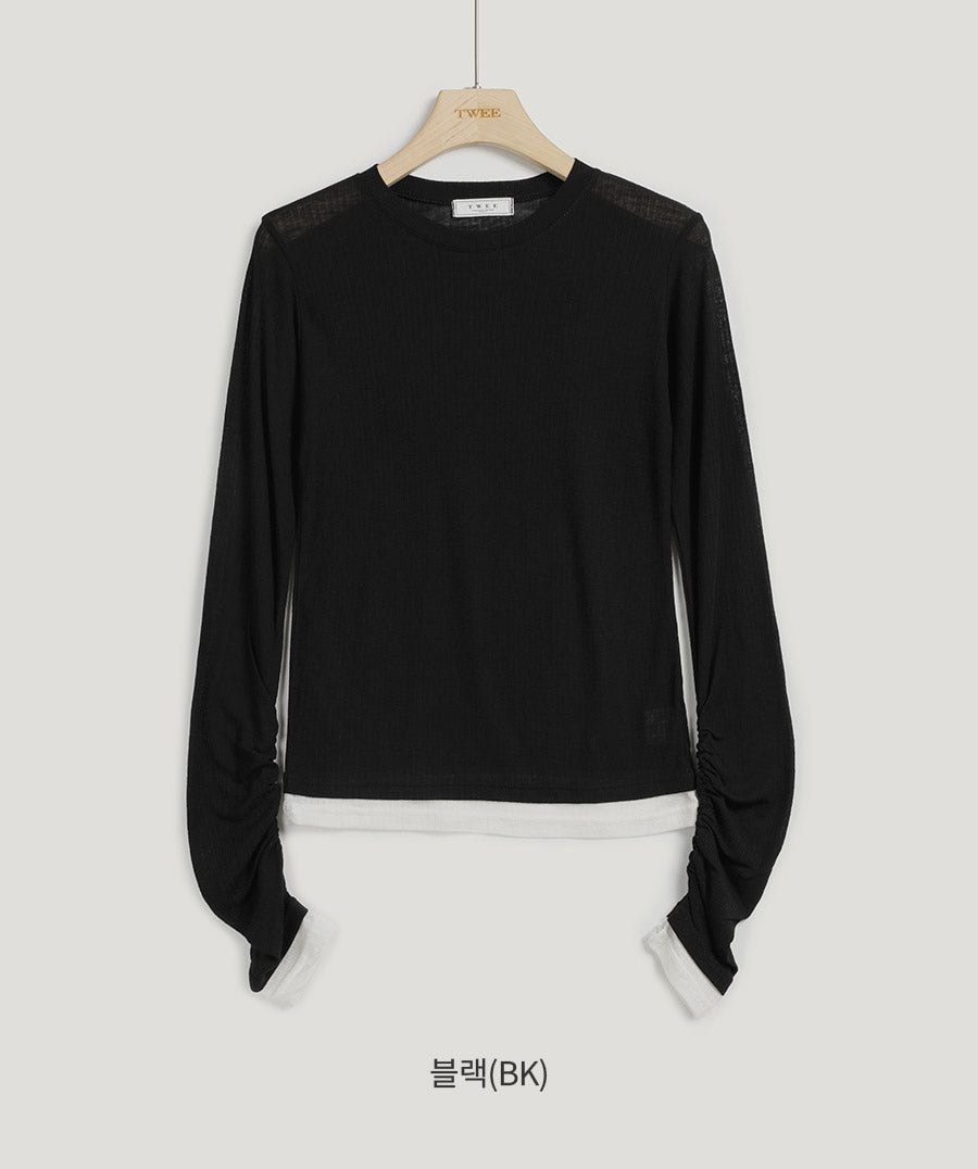 Lunia See-Through Round Color-Block T-Shirt