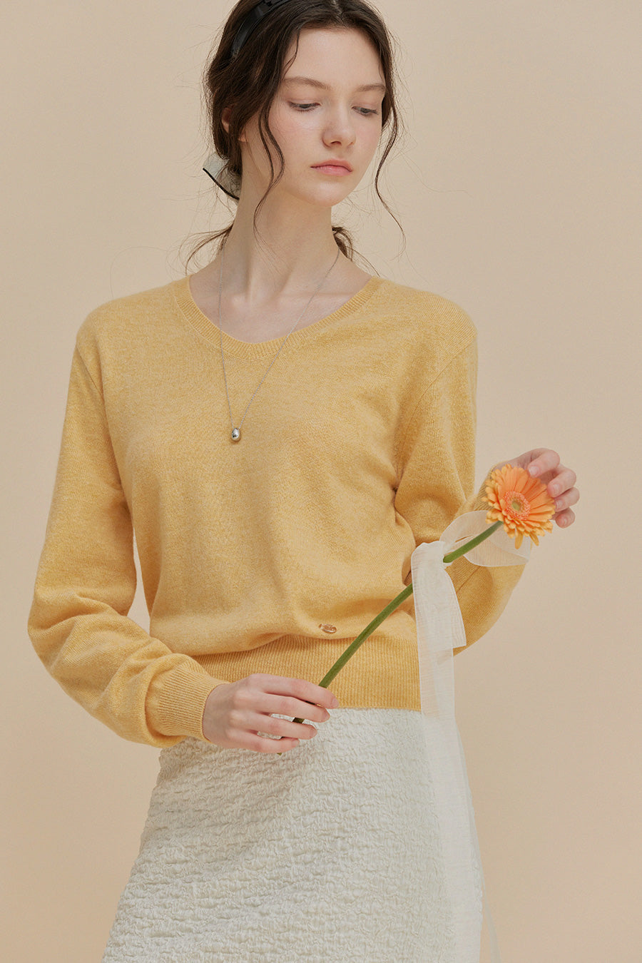 [TWEE]ipt Wool V-Neck Symbol Knit-0