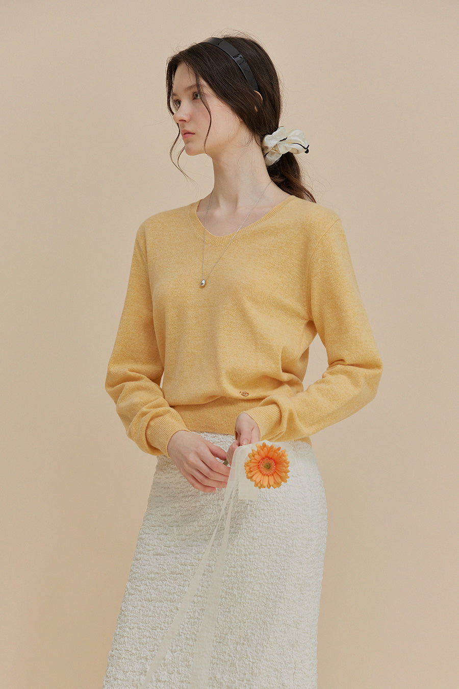 [TWEE]ipt Wool V-Neck Symbol Knit-3