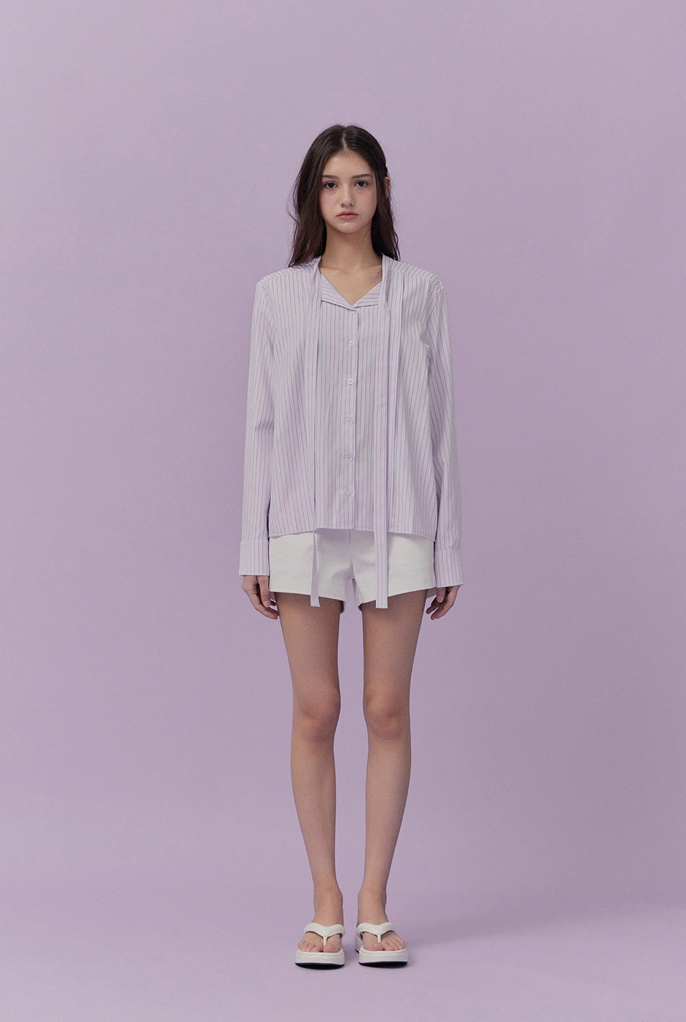 [TWEE] Ritos stripe tie shirt-3
