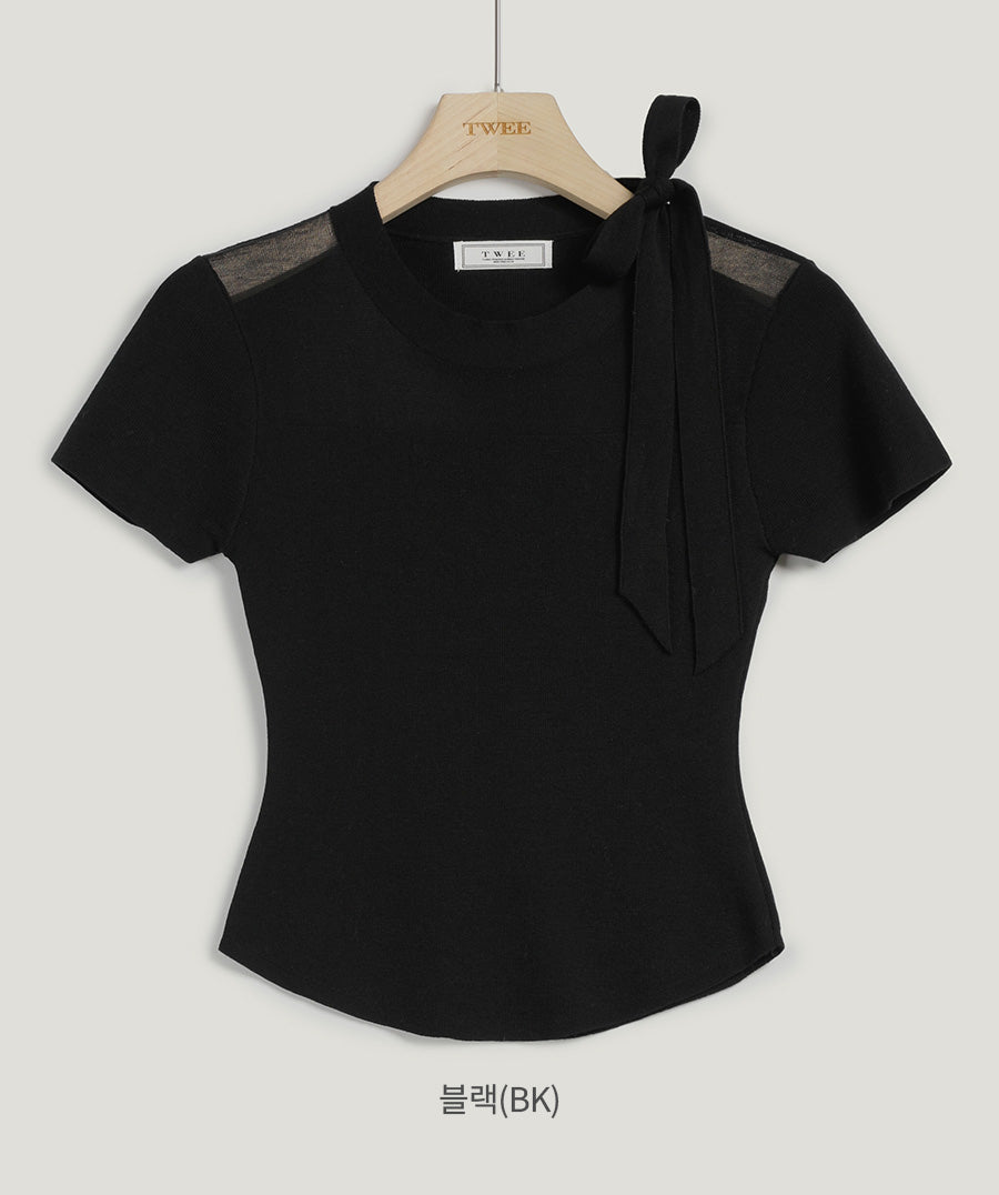 [TWEE] Mellive Sheer Contrast Slim Half Knit-6