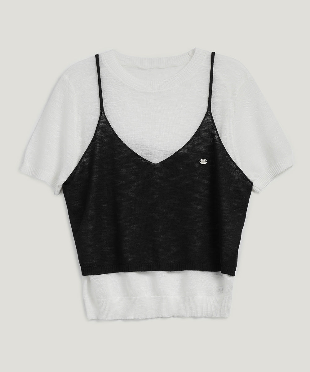 [TWEE] Nihe Colorblock Knit Sleeveless Set-6