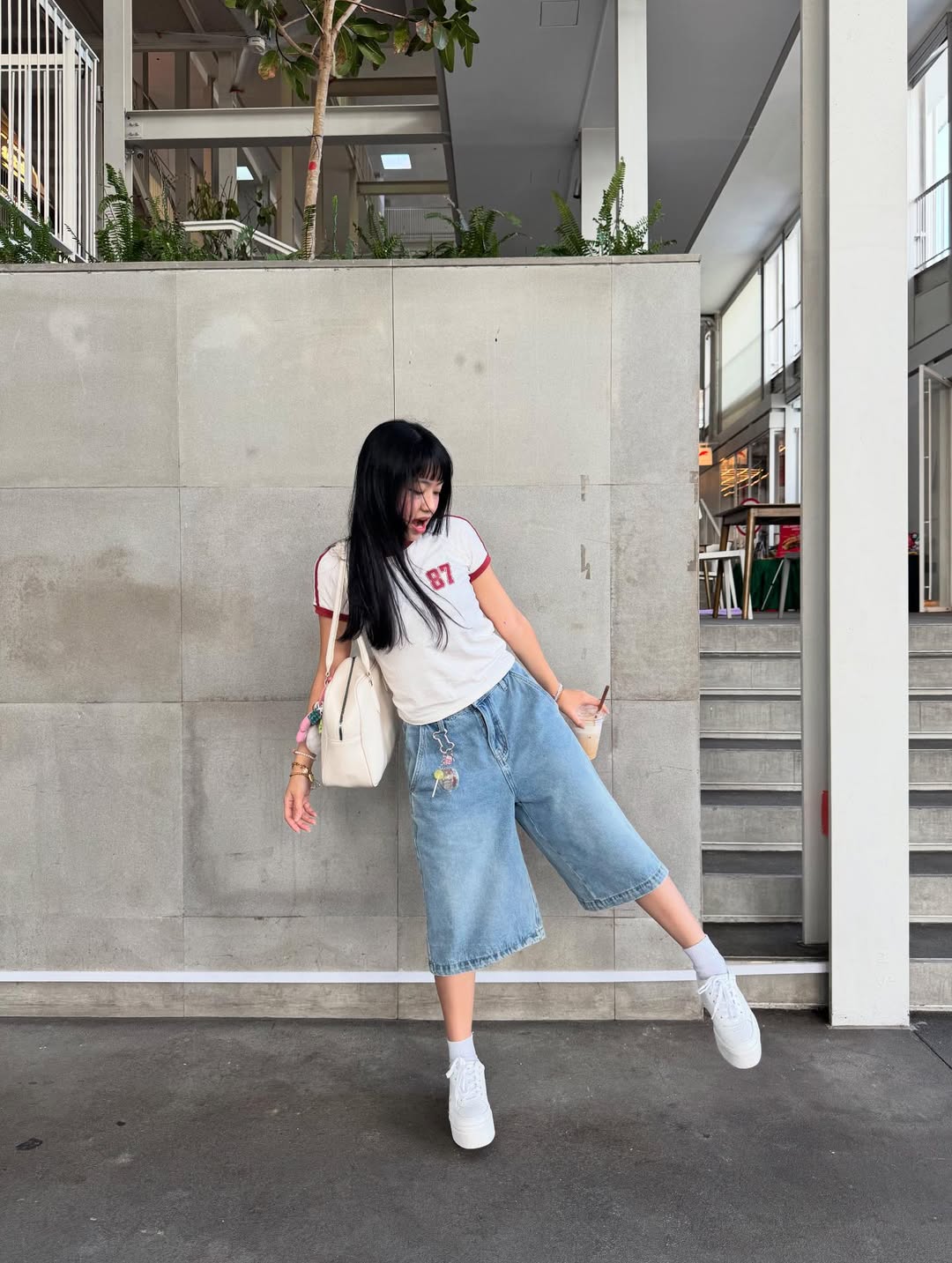 [TWEE] Hento Half Denim Jort Pants-5