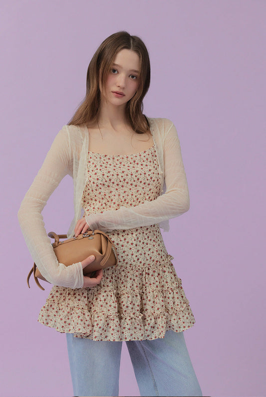 Ldoor Ruffle Mini Dress