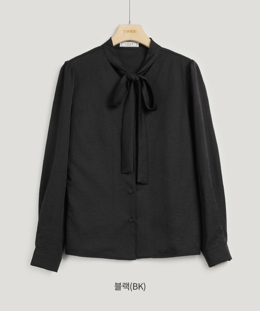 [TWEE] Piel Tie V Blouse-5