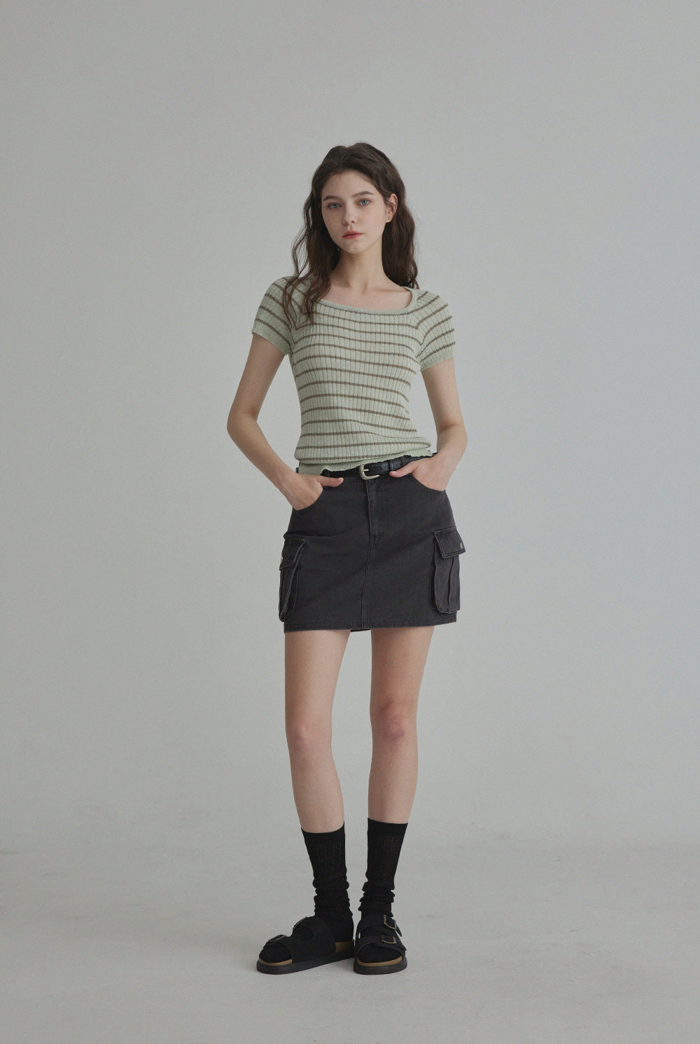 [TWEE] Owen Striped Back-Slit Knit-2