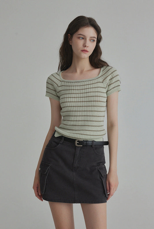 [TWEE] Owen Striped Back-Slit Knit-0