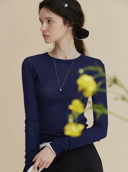 Lunia See-Through Round Color-Block T-Shirt