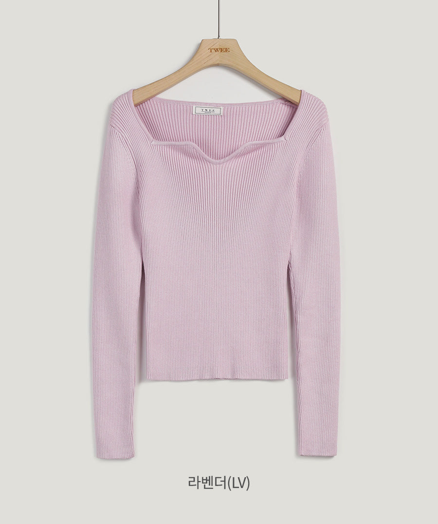 [TWEE] Wip Wave Neck Knit-7