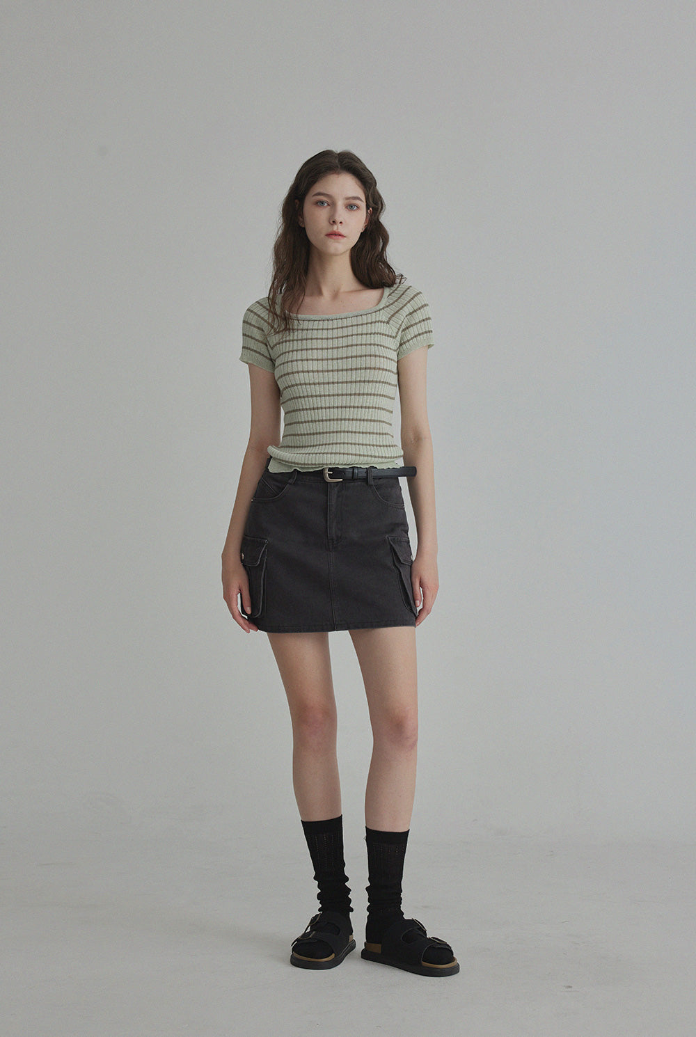 [TWEE] Owen Striped Back-Slit Knit-4