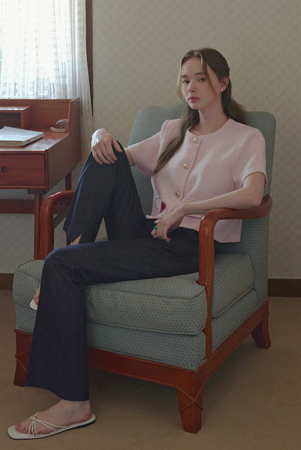 Hermi Tweed Short Sleeve Jacket