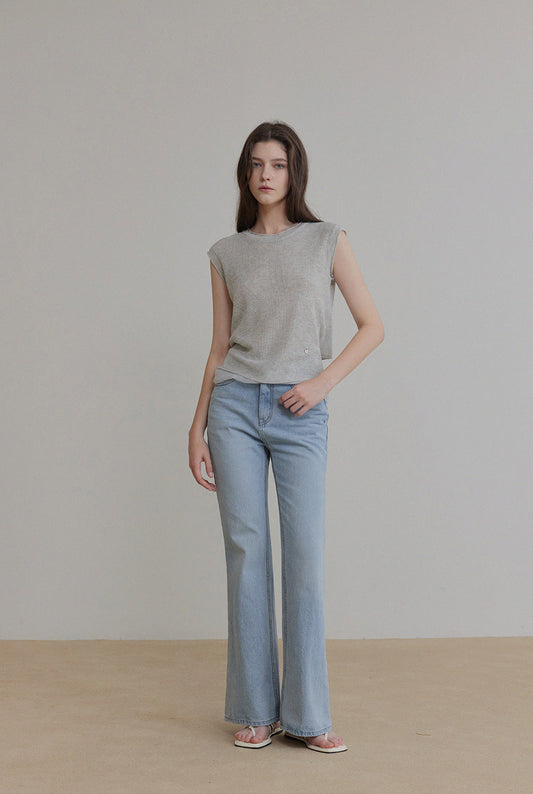 [TWEE] Lemb Back-Slit Sleeveless Knit-0