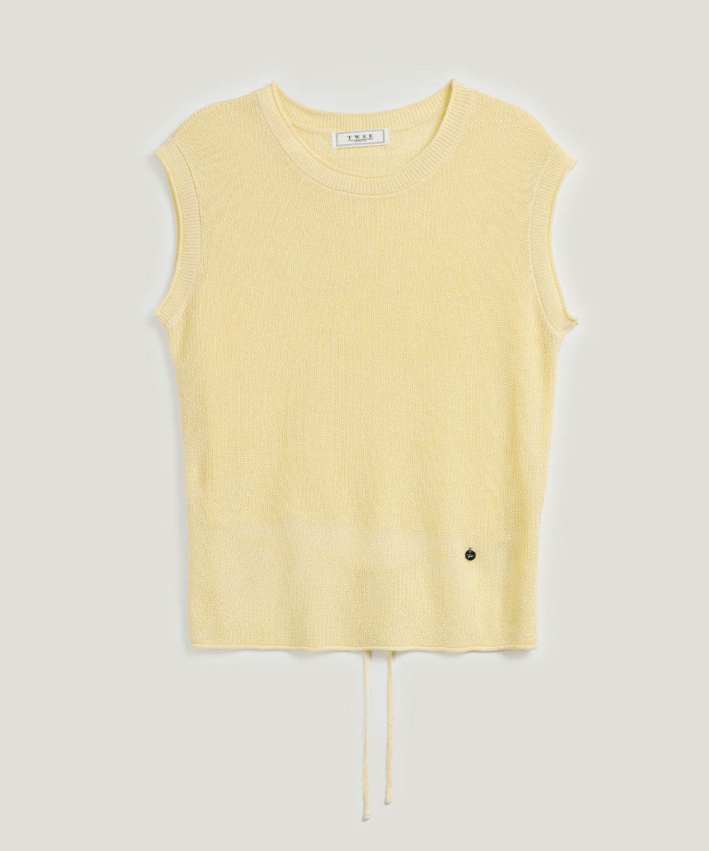 [TWEE] Lemb Back-Slit Sleeveless Knit-6