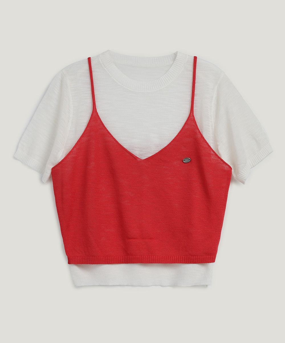 [TWEE] Nihe Colorblock Knit Sleeveless Set-5