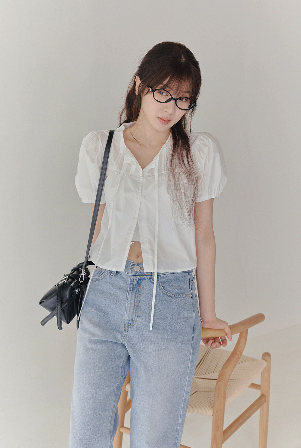 [TWEE] Peral Puff Button Blouse