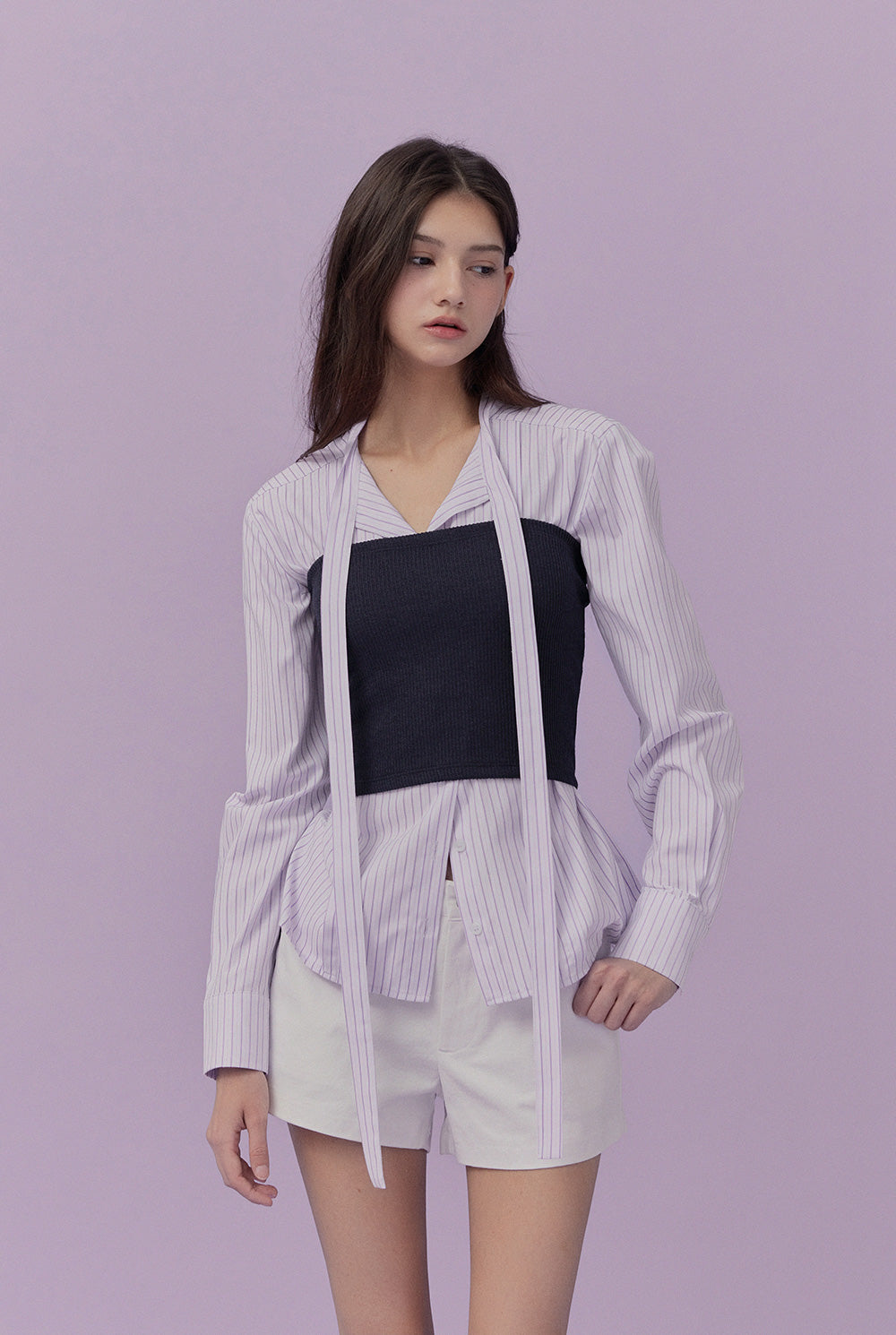 [TWEE] Ritos stripe tie shirt-1