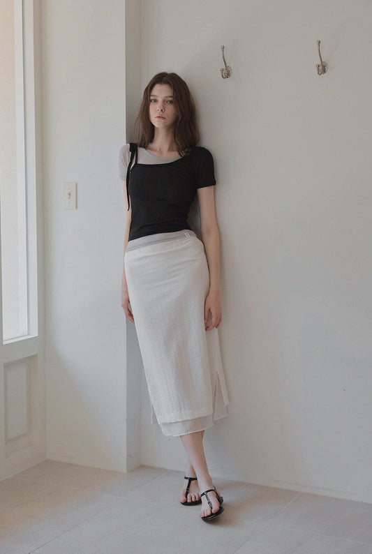 Winb Colorblock Layered Short Sleeve T-Shirt