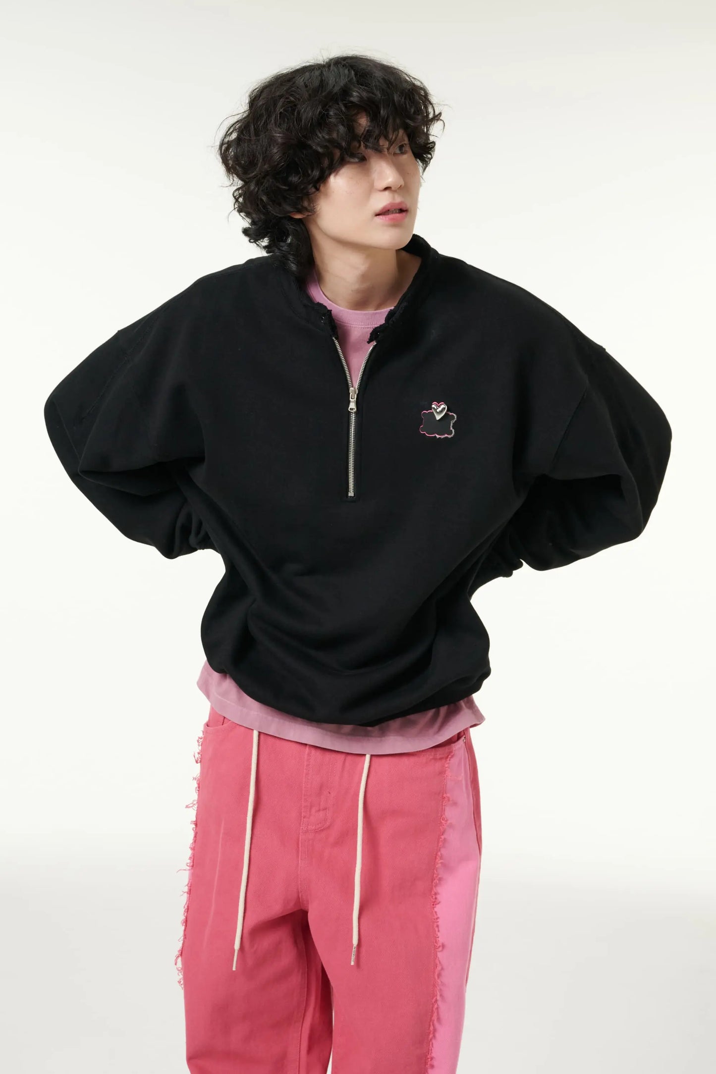 [CLOUD CAKE]Fashion Cloud Cake Symbol Half-Zip Sewatshirt Unisex-4