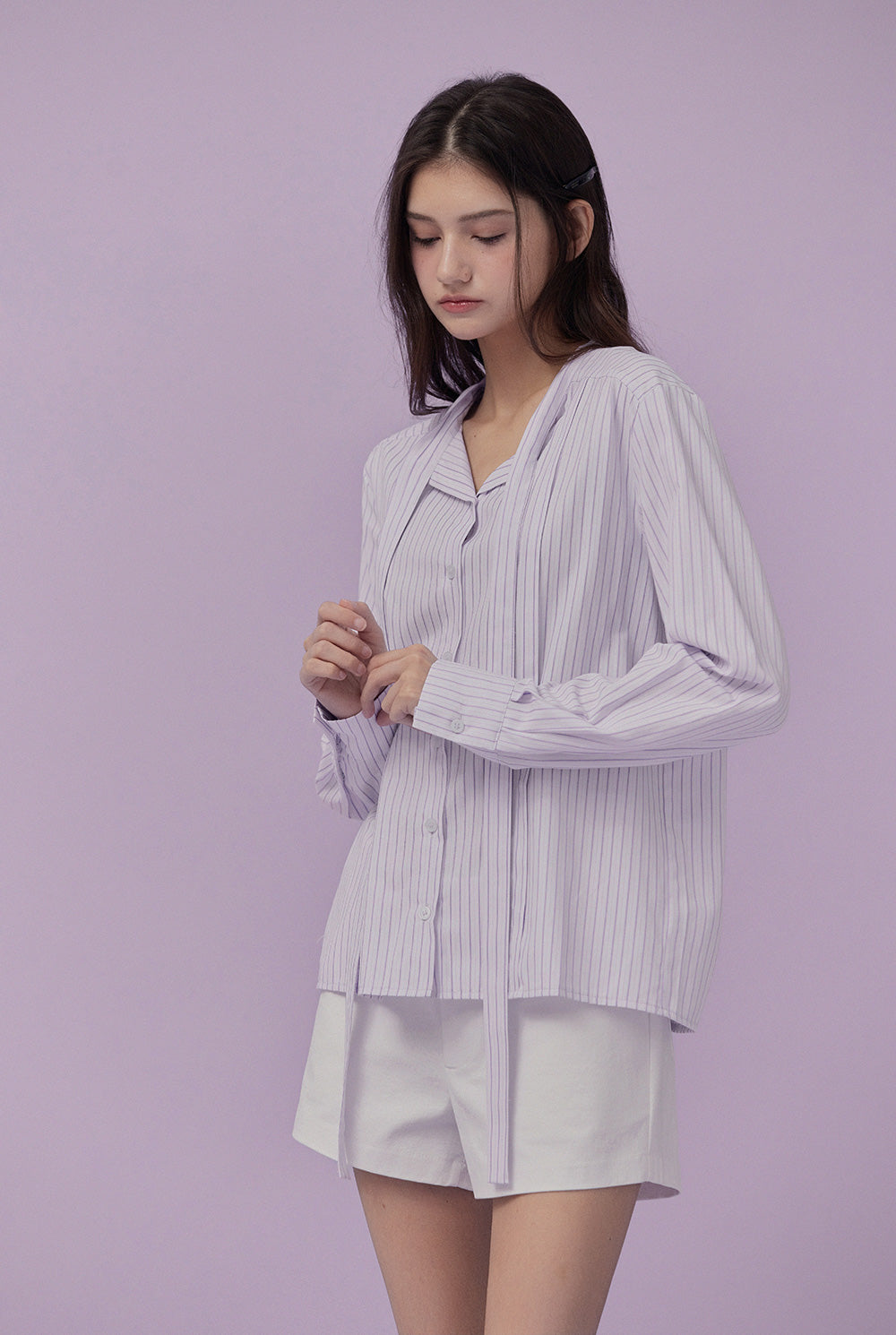[TWEE] Ritos stripe tie shirt-7