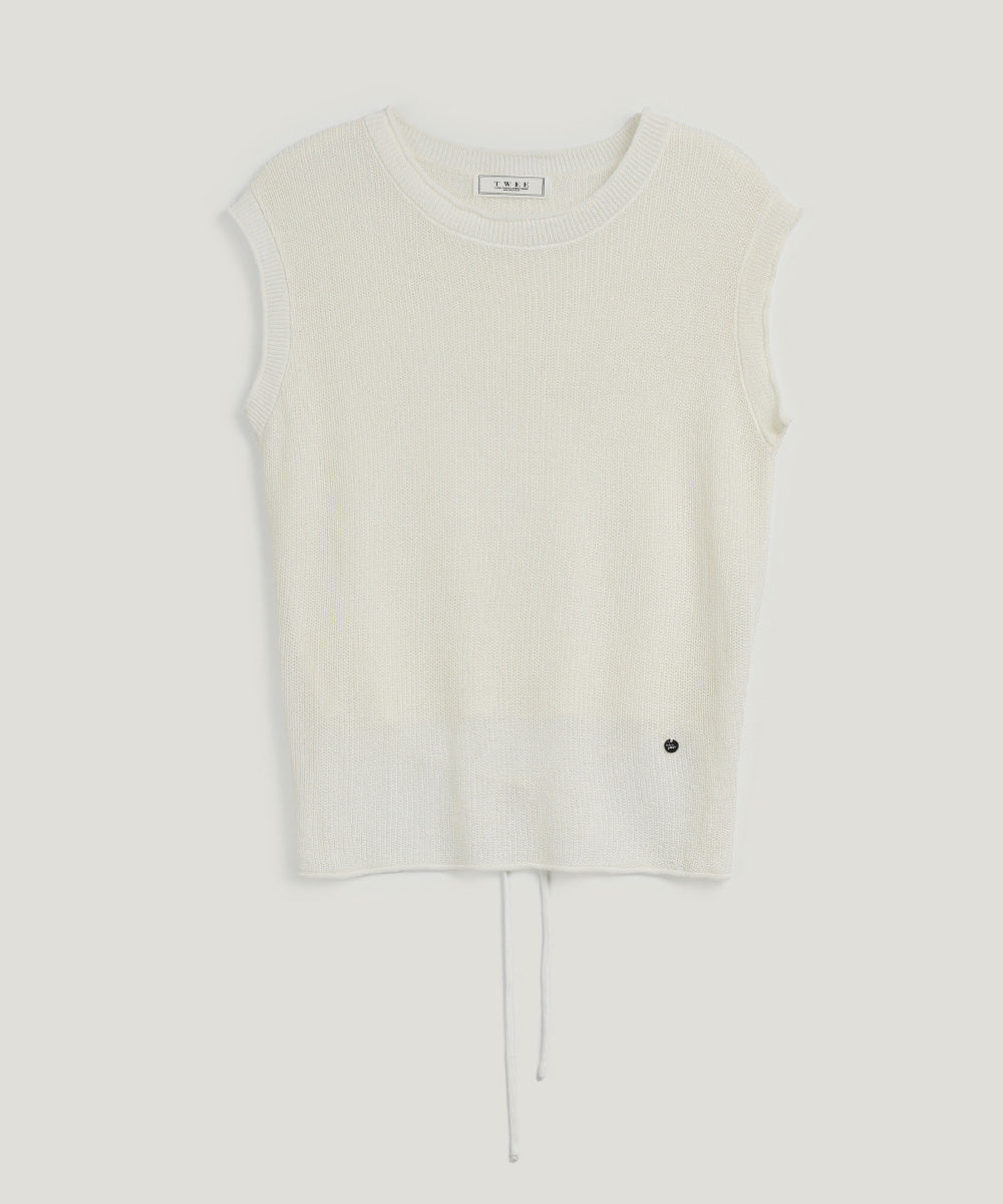[TWEE] Lemb Back-Slit Sleeveless Knit-5